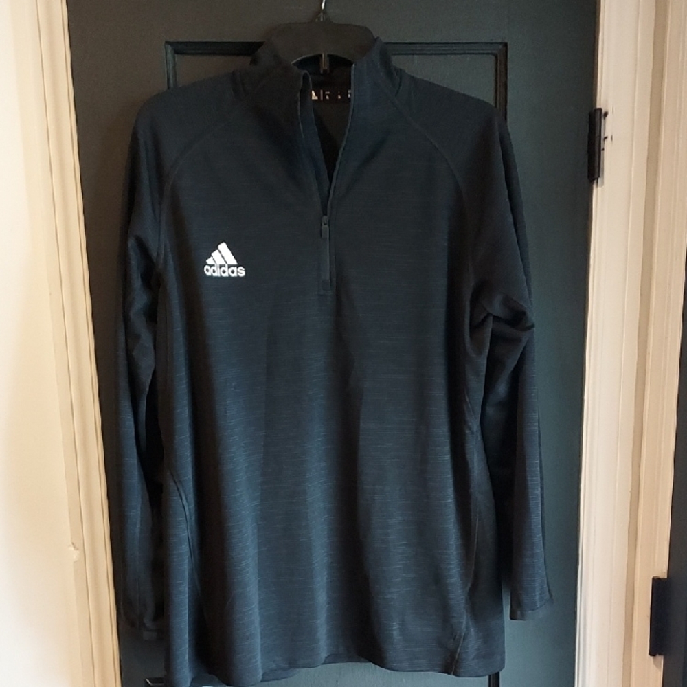 Adidas Dark Gray Quarter-Zip Pullover
